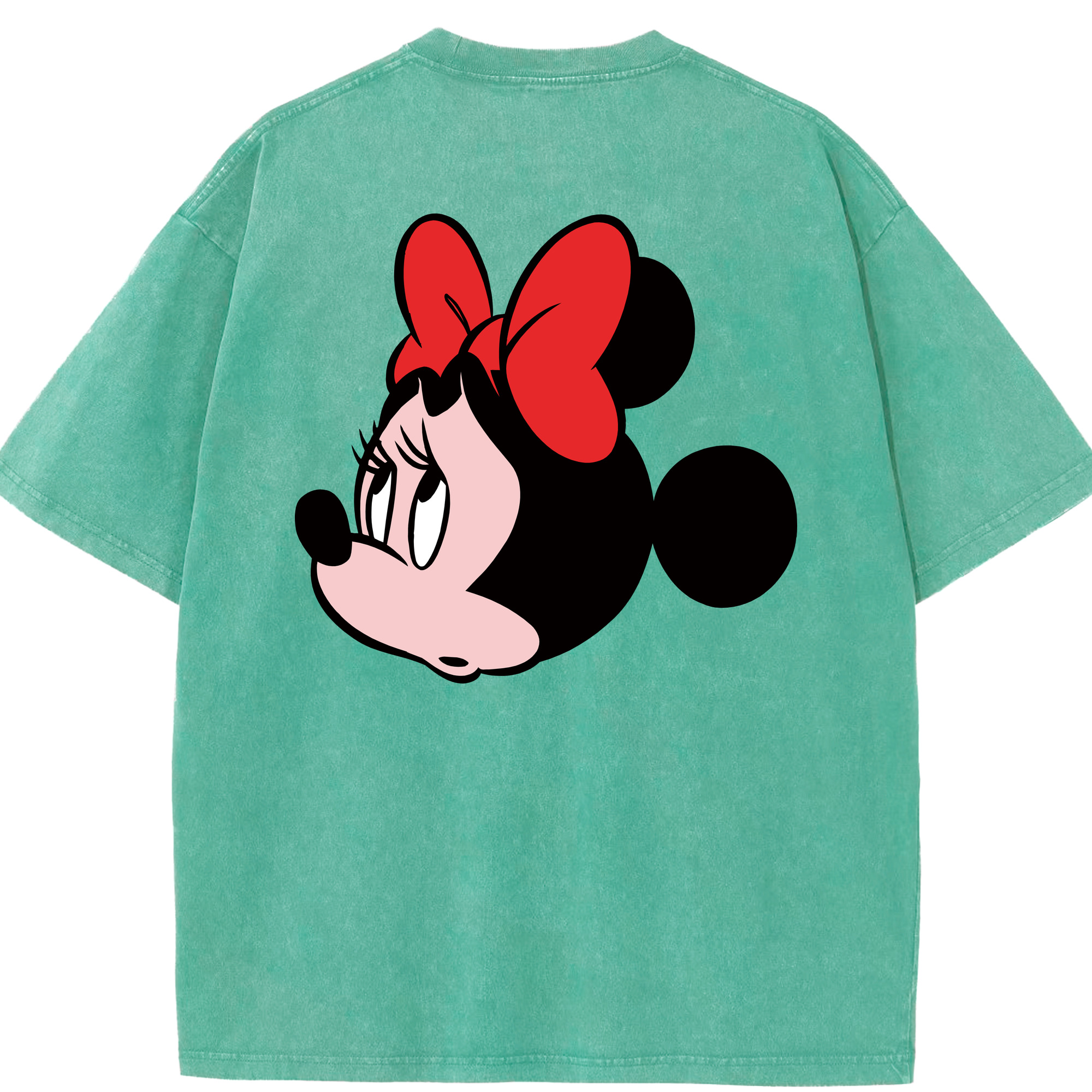 （画像用） ミッキーマウス Mickey Mouse 綿100% ヴィンテージ風 半袖Tシャツ（背面プリント）